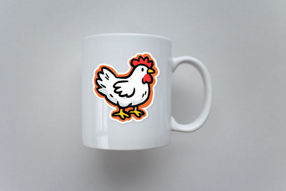 Funny Chicken Handdrawn Sticker