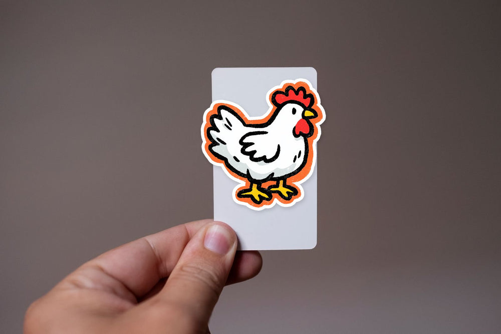 Funny Chicken Handdrawn Sticker