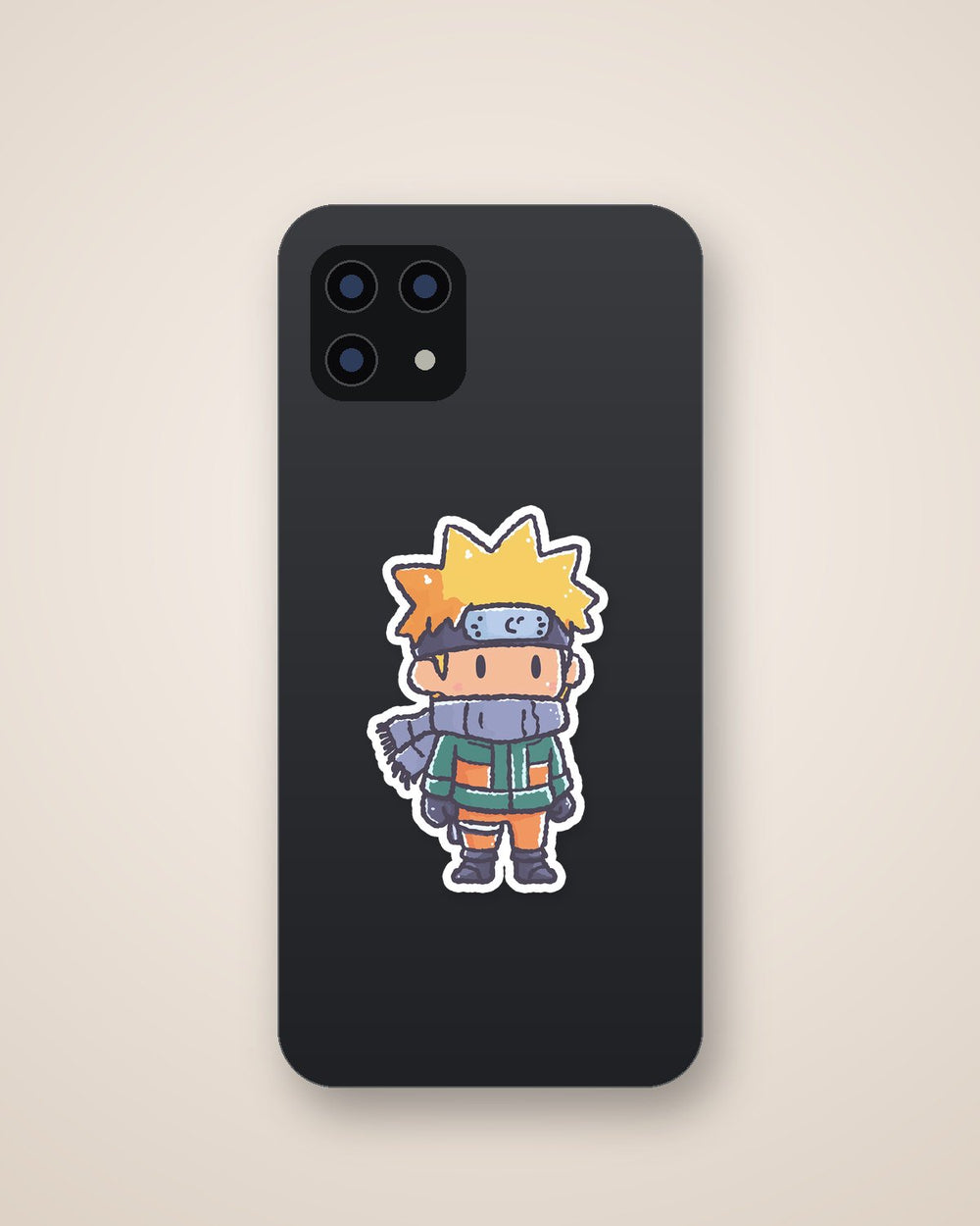 Chibi Naruto Winter Scarf Sticker