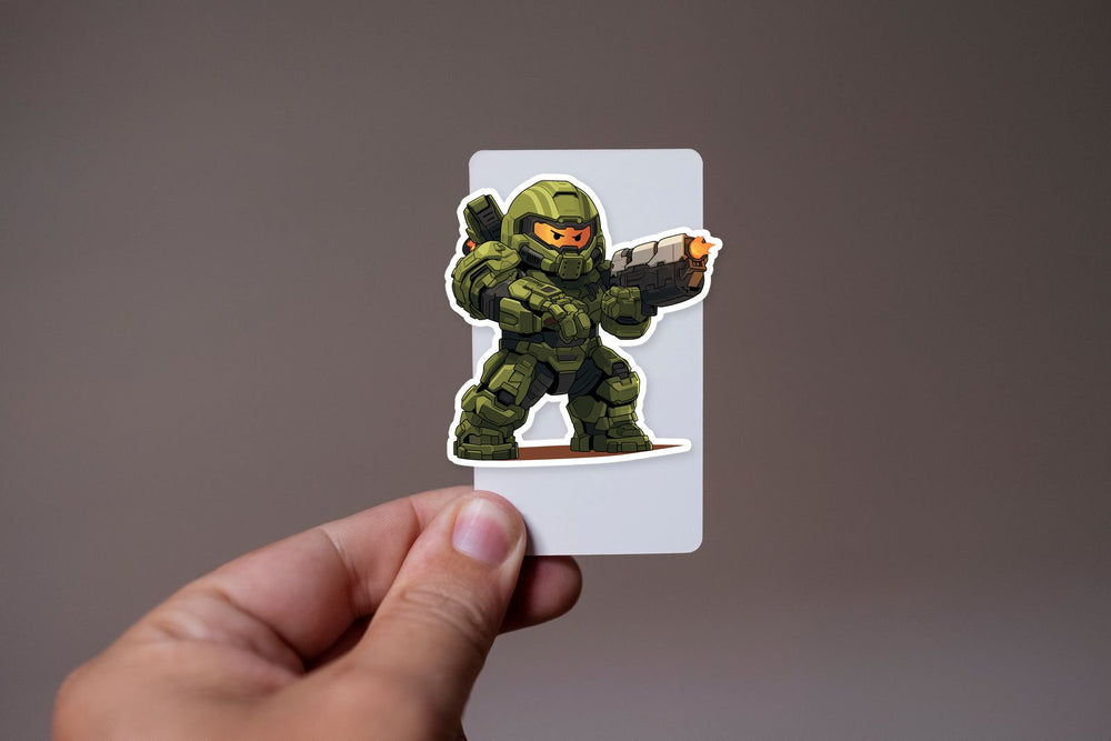 Chibi Doom Slayer Armor Sticker