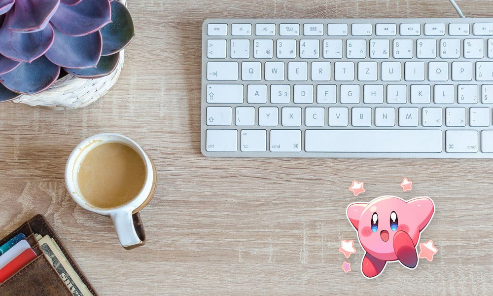 Kirby and Stars Sticker