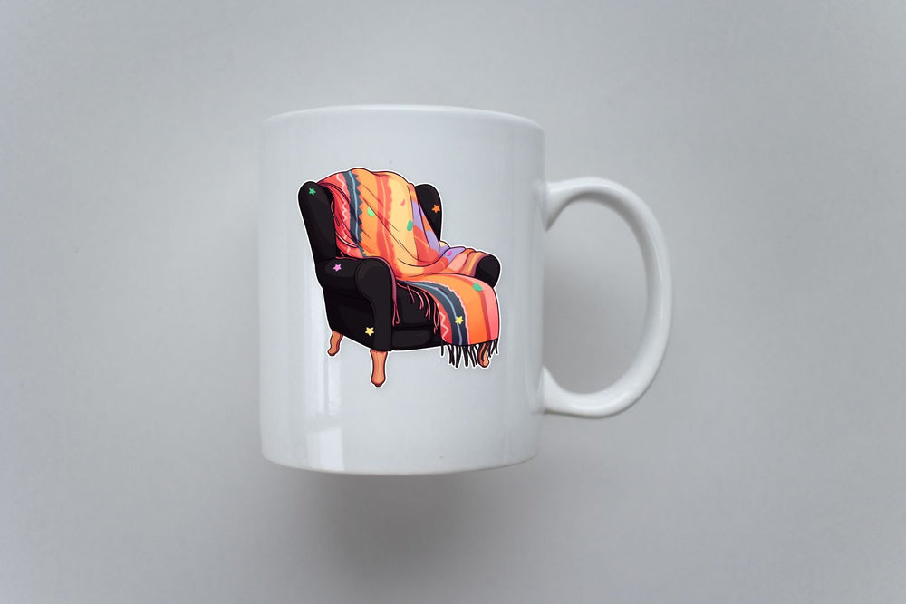 Armchair with a Blanket Sticker