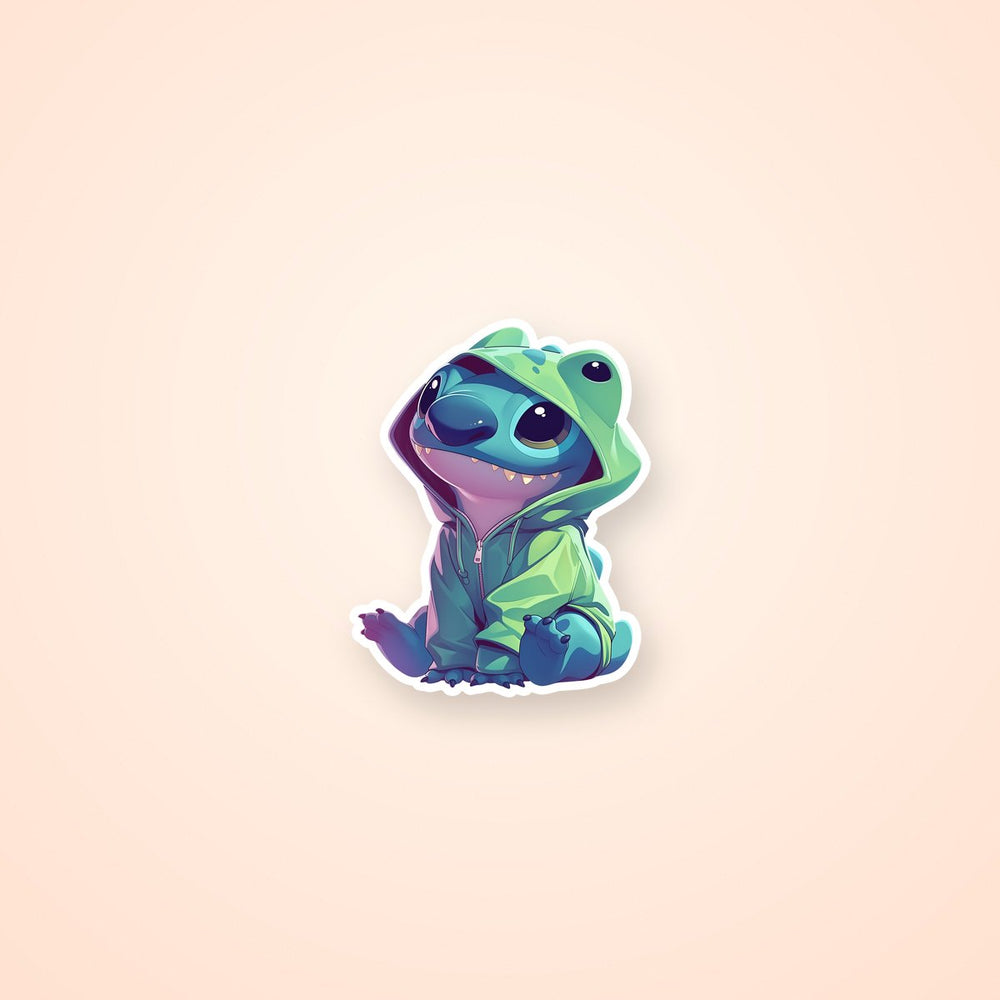 Stitch Frog Hoodie Cute Disney Sticker
