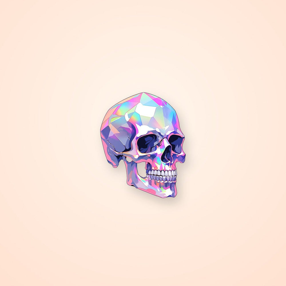 Colorful Crystal Skull Sticker