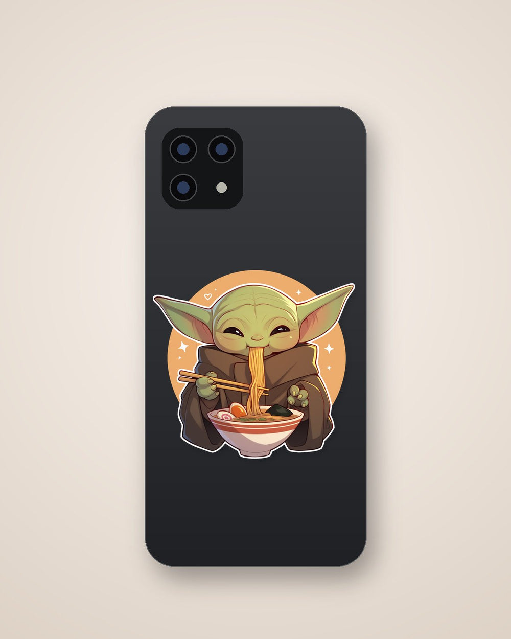 Grogu Baby Yoda Eating Ramen Clipart Sticker