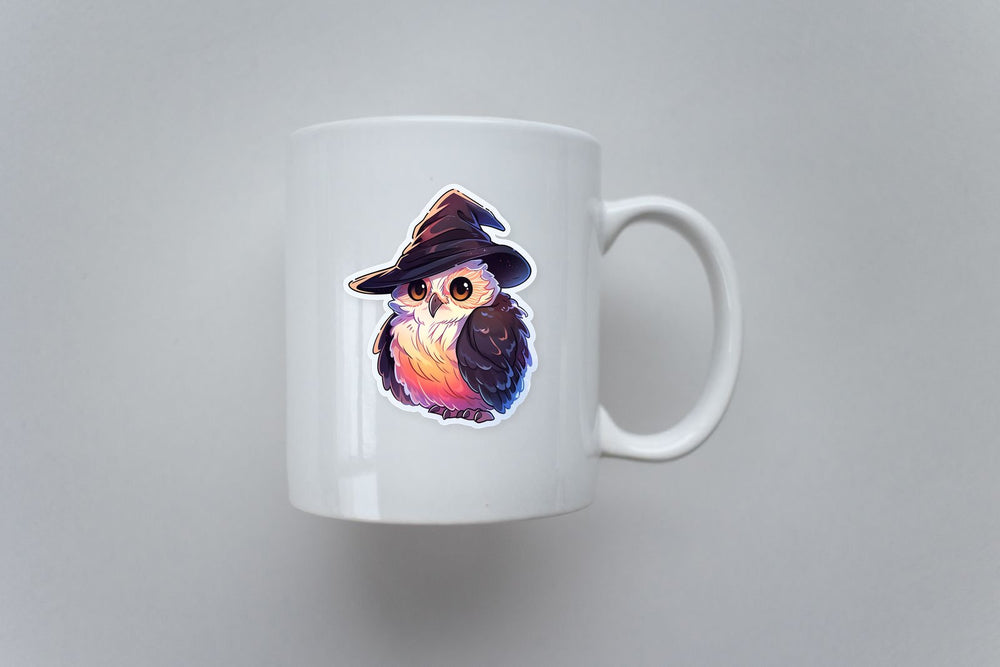Owl in Witchy Hat Sticker