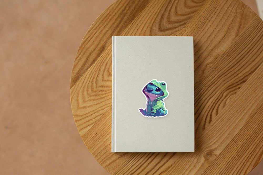 Stitch Frog Hoodie Cute Disney Sticker