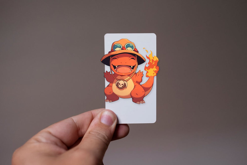 Charmander Ace Hat One Piece Sticker