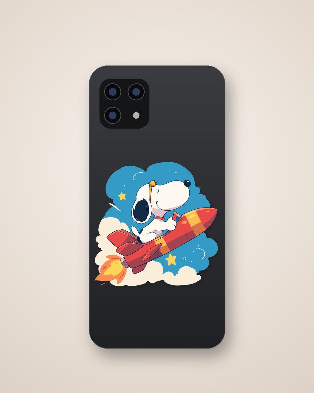 Snoopy Rocket Flying Sticker