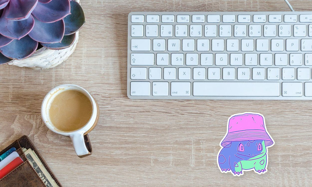 Bulbasaur Pastel Bucket Hat Kawaii Pokemon Sticker