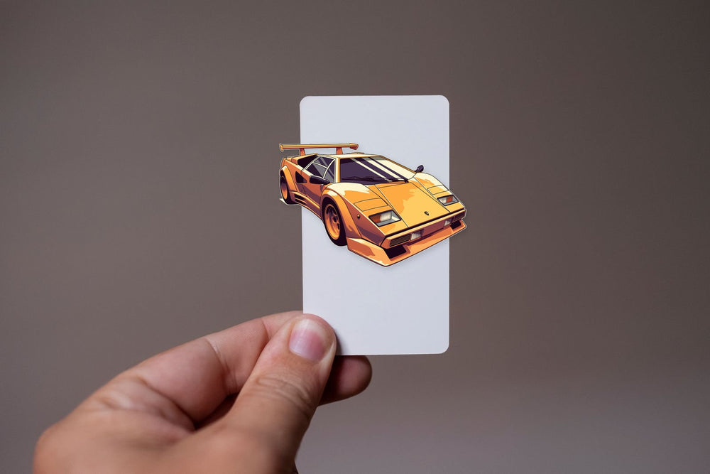 Cartoon Lamborghini Countach Sticker