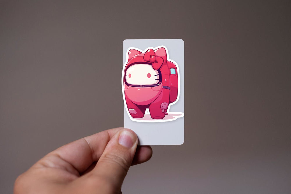 Hello Kitty Among Us Pink Crewmate Cute Sticker