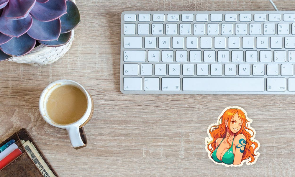 One Piece Nami Winking Sticker