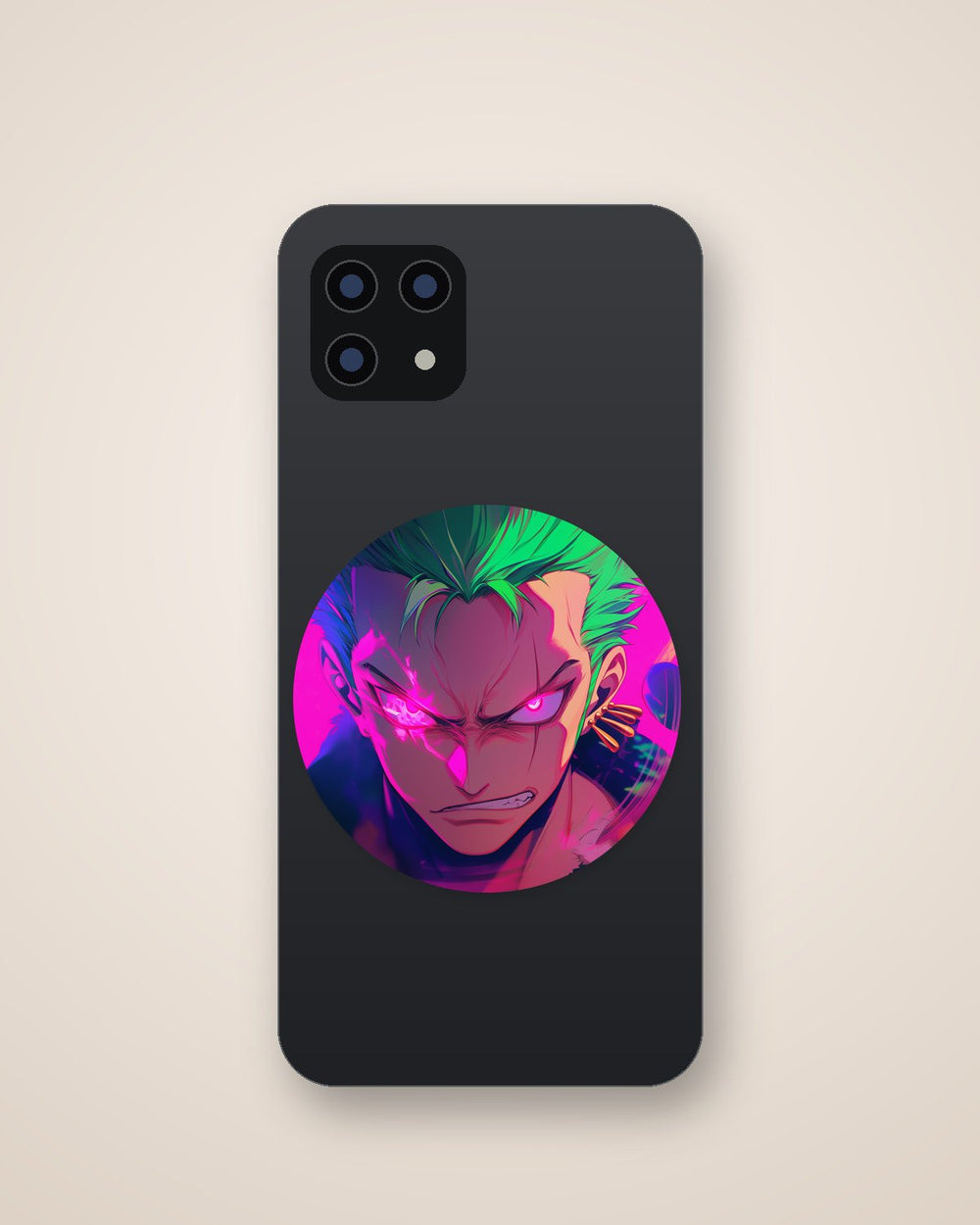 One Piece Zoro Glowing Pink Eyes Sticker
