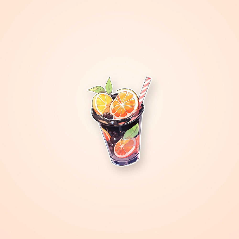 Summer Orange Juice Sticker