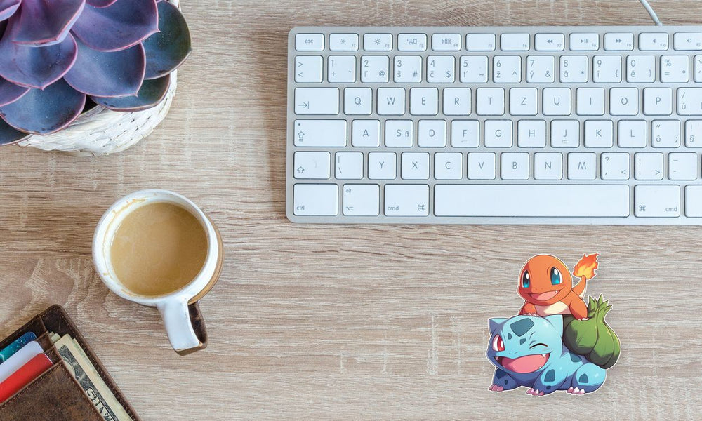 Pokemon Bulbasaur and Charmander Sticker