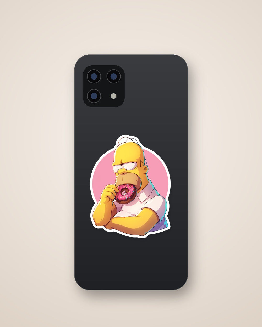 Homer Simpson Eating Donut Sticker
