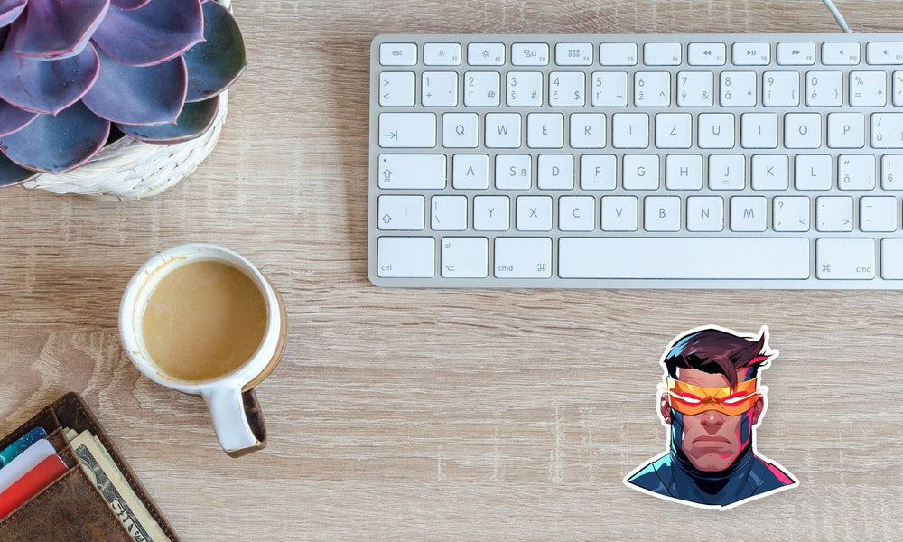 Cyclops Marvel Visor Head Sticker
