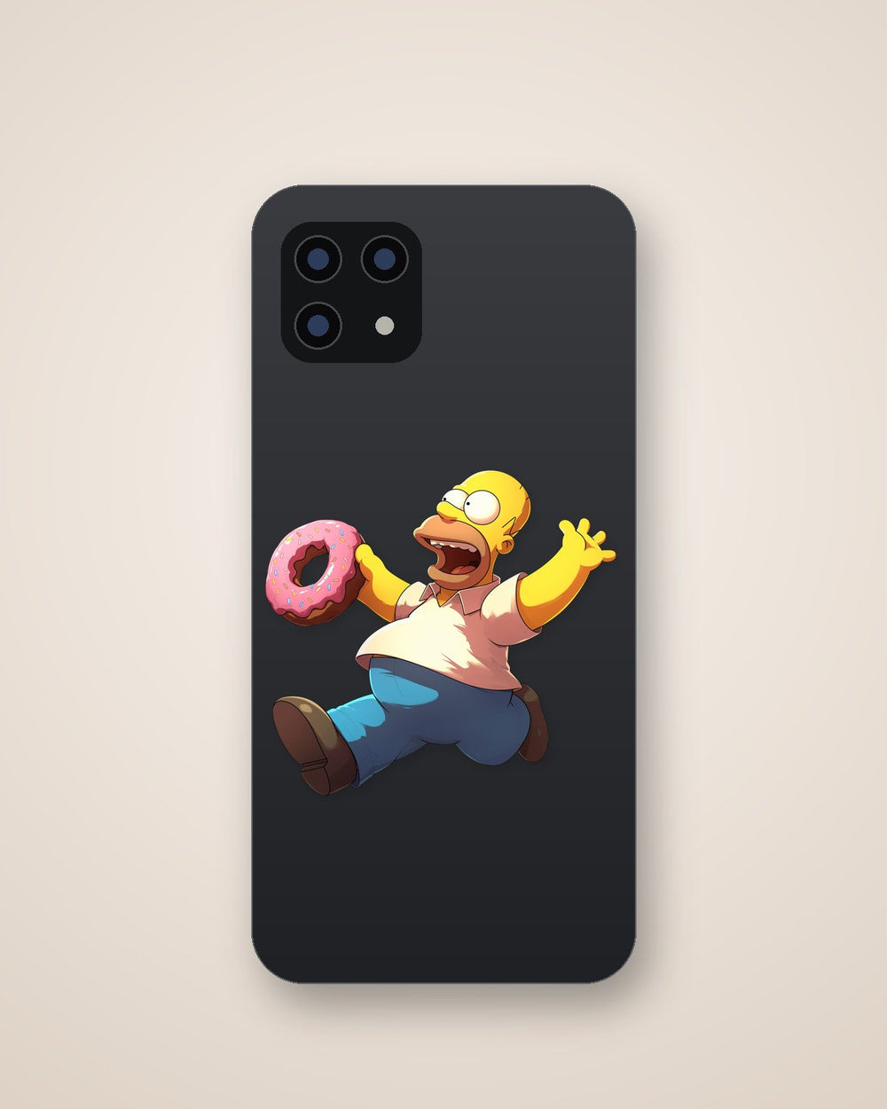 The Simpsons Homer Chasing Giant Donut Sticker