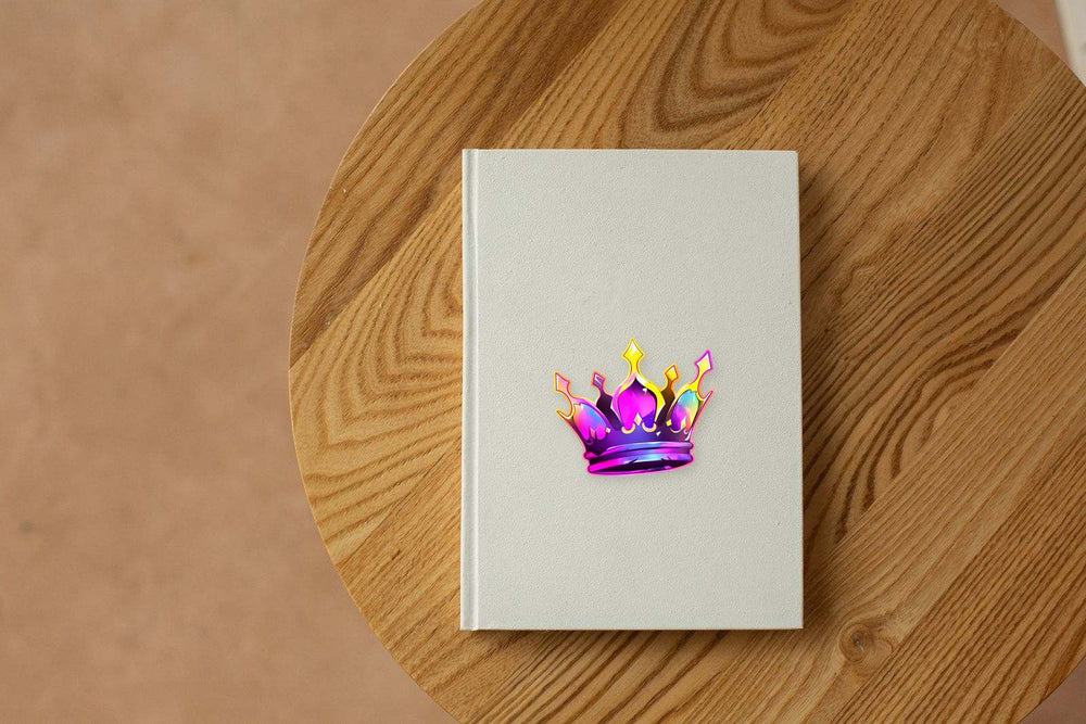 Purple & Yellow Crown Sticker