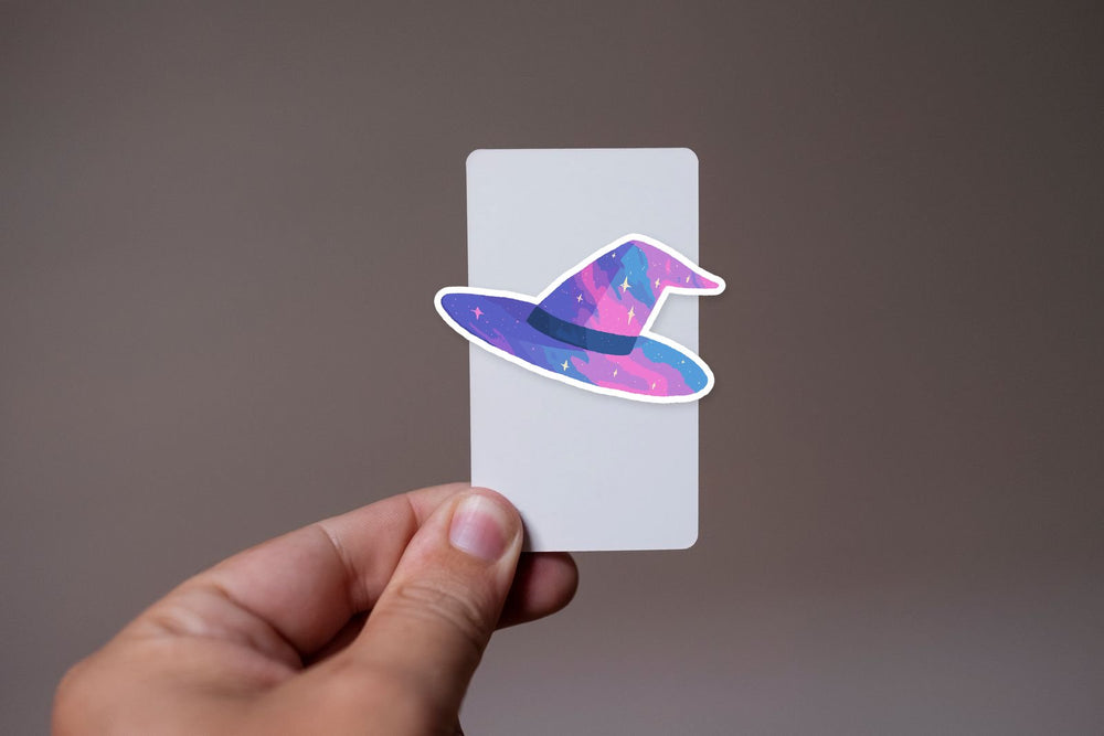Galaxy Witch Hat Aesthetic Sticker