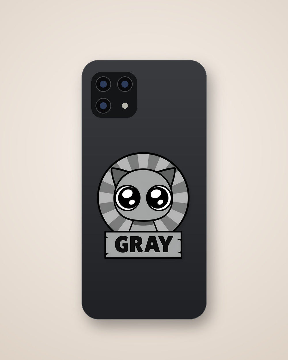 Gray Sprunki Cute Eyes Sticker