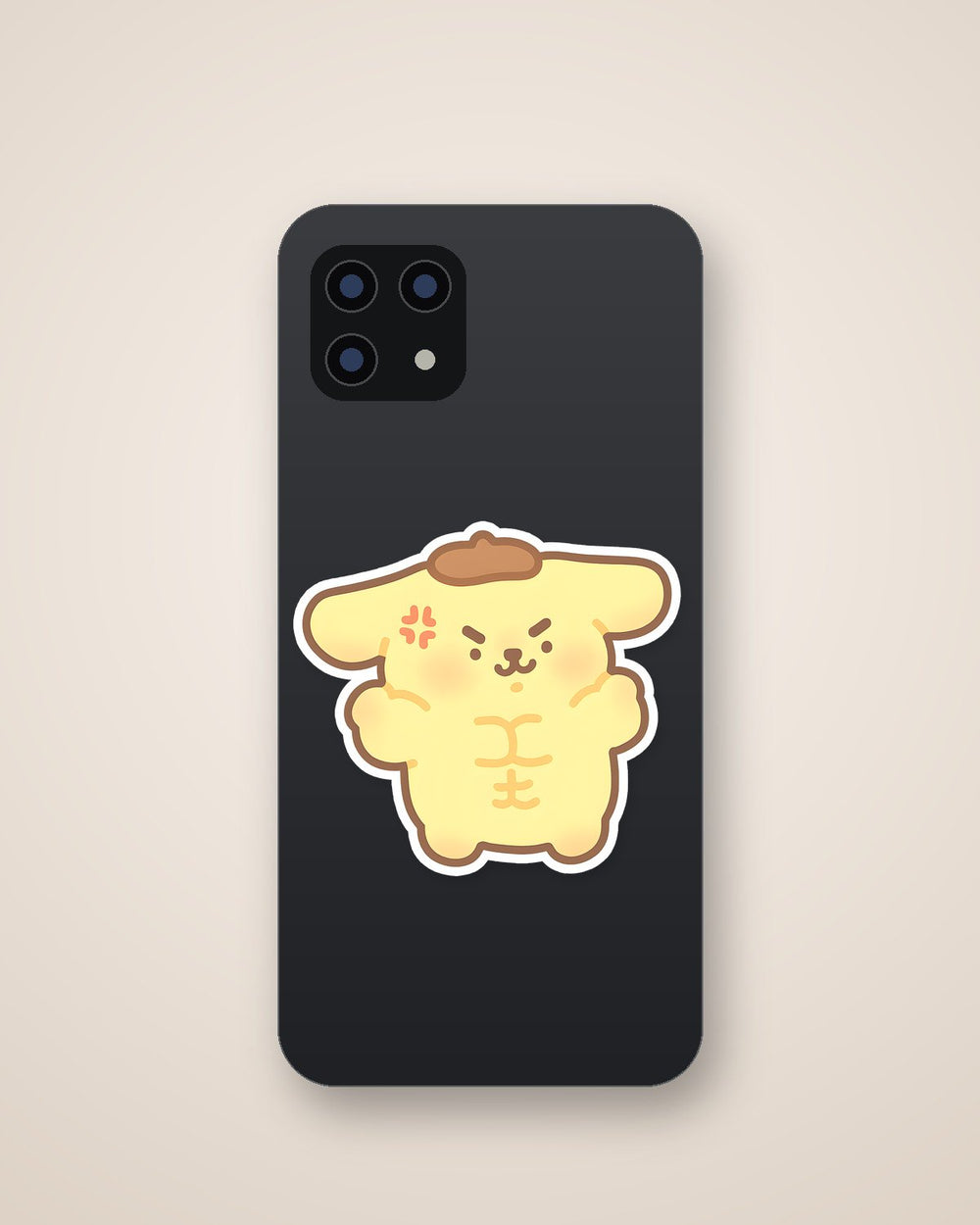 Pompompurin Muscle Funny Sticker
