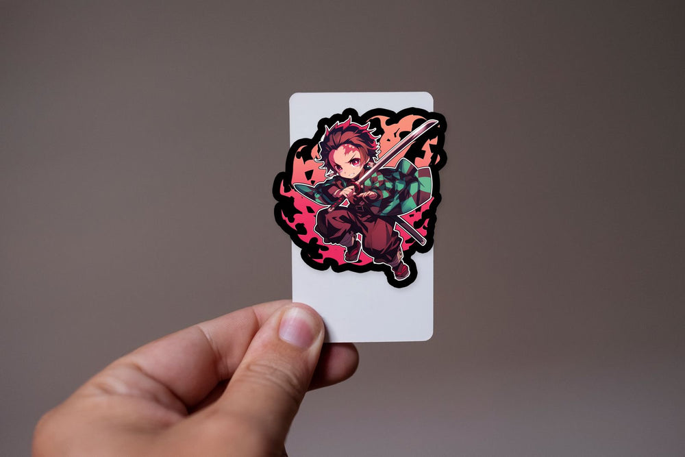Tanjiro Flame Demon Slayer Sticker