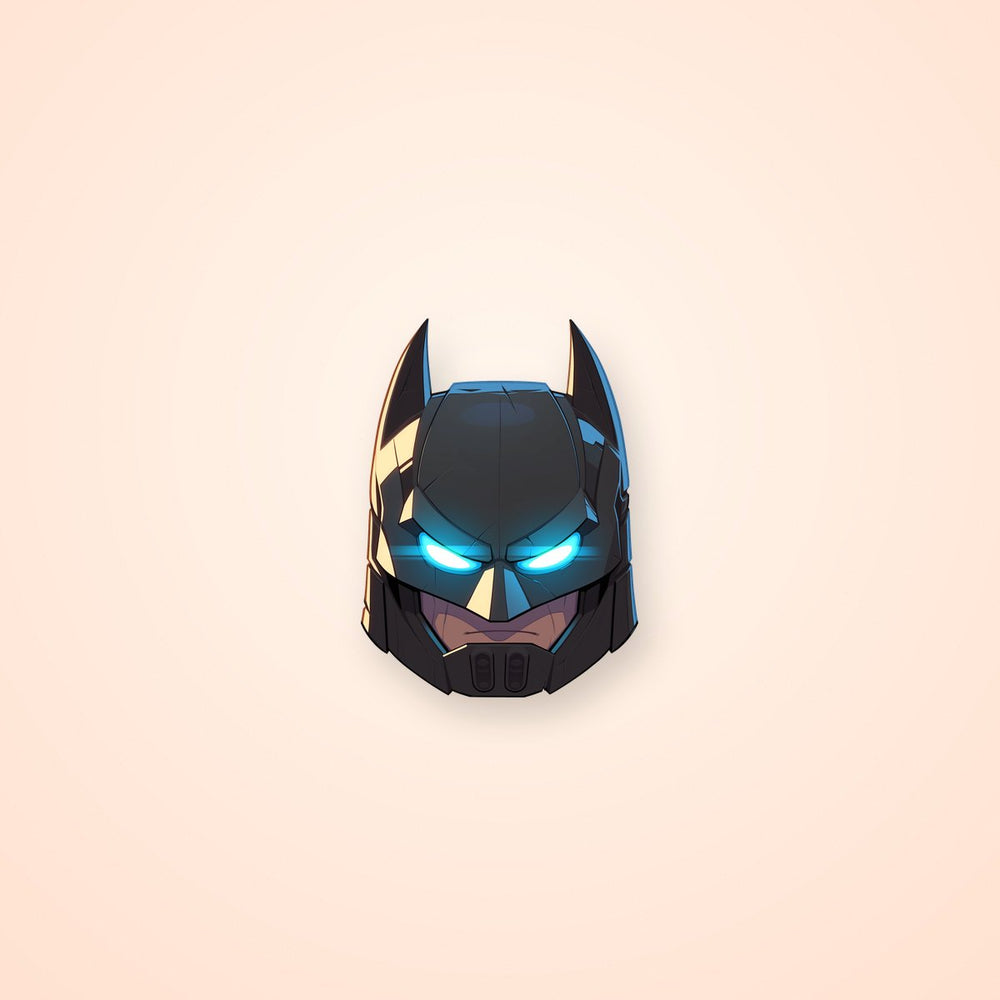 Stunning Batman Head Glowing Eyes Sticker