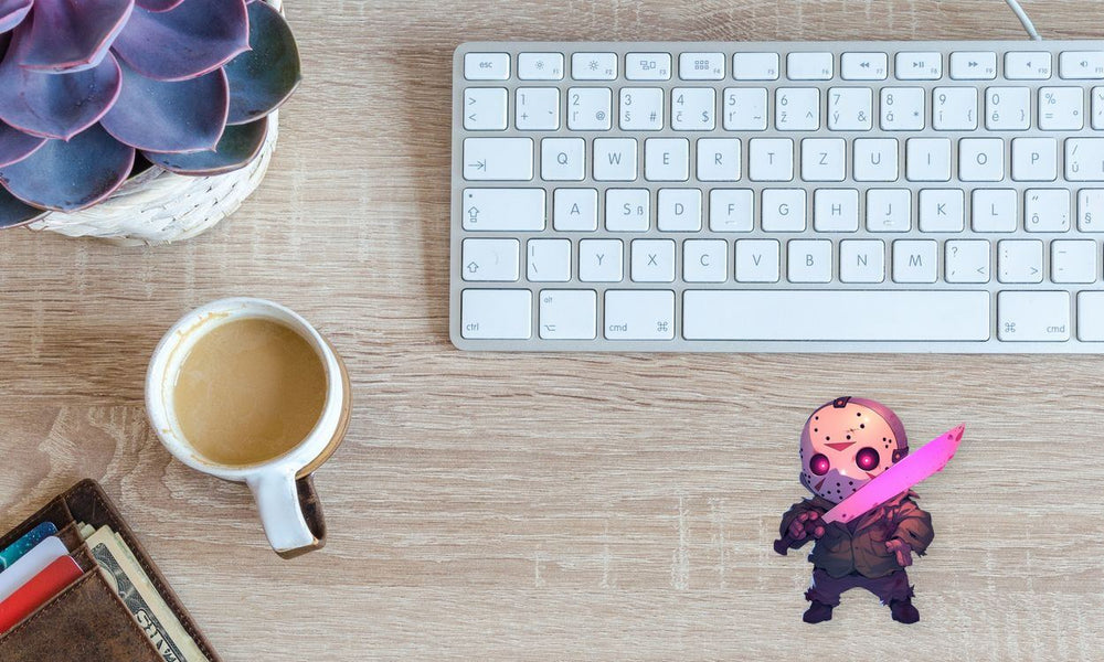 Friday the 13Th Chibi Jason Voorhees Glowing Machete Sticker