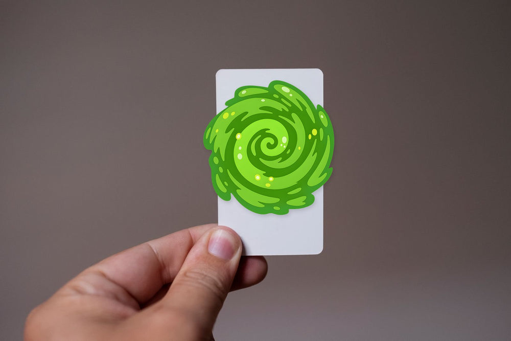 Rick & Morty Green Portal Swirl Sticker