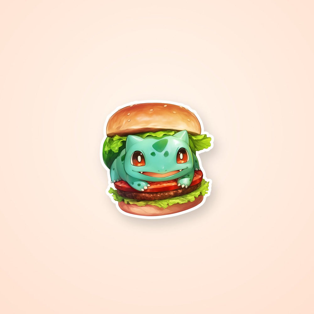 Bulbasaur Burger Cute Food Sticker