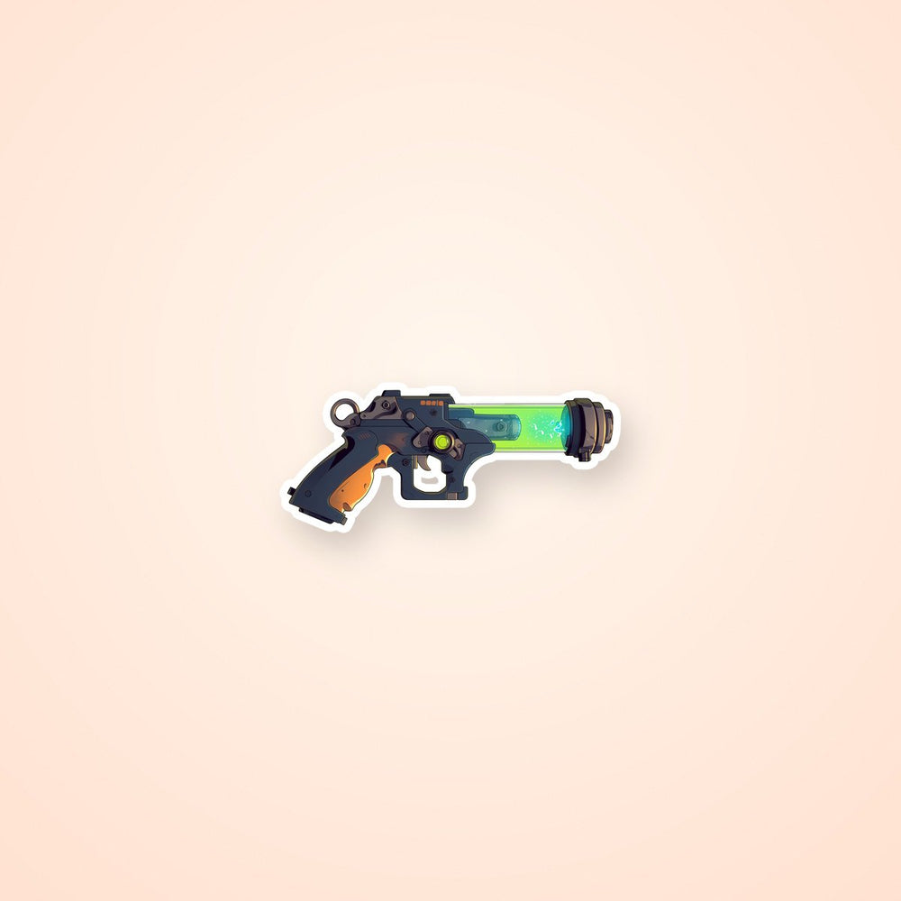 Futuristic Sci-Fi Energy Gun Sticker