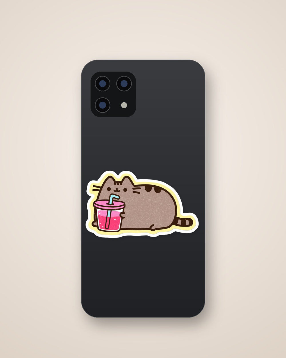 Pusheen Cat Drink Juice Sticker