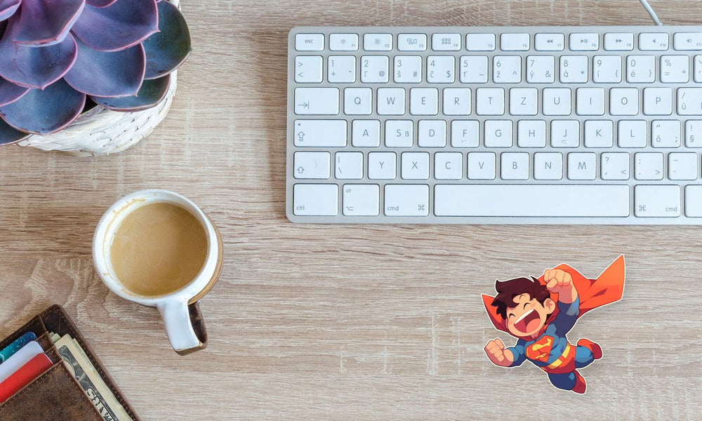 Kon-El Superboy Retro Sticker