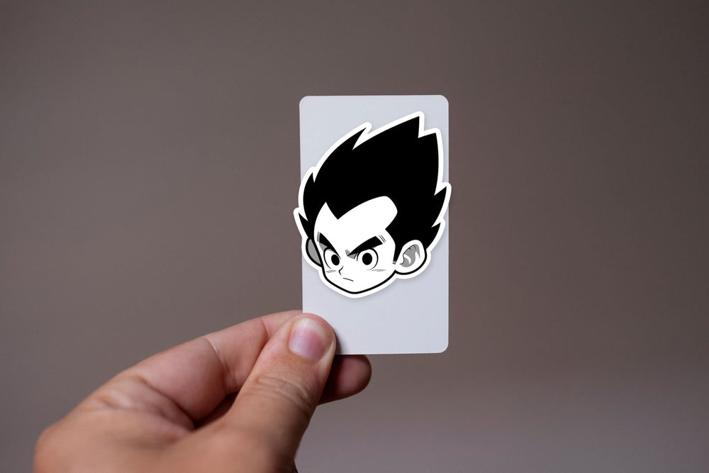 Dbz Kid Vegeta Black & White Sticker