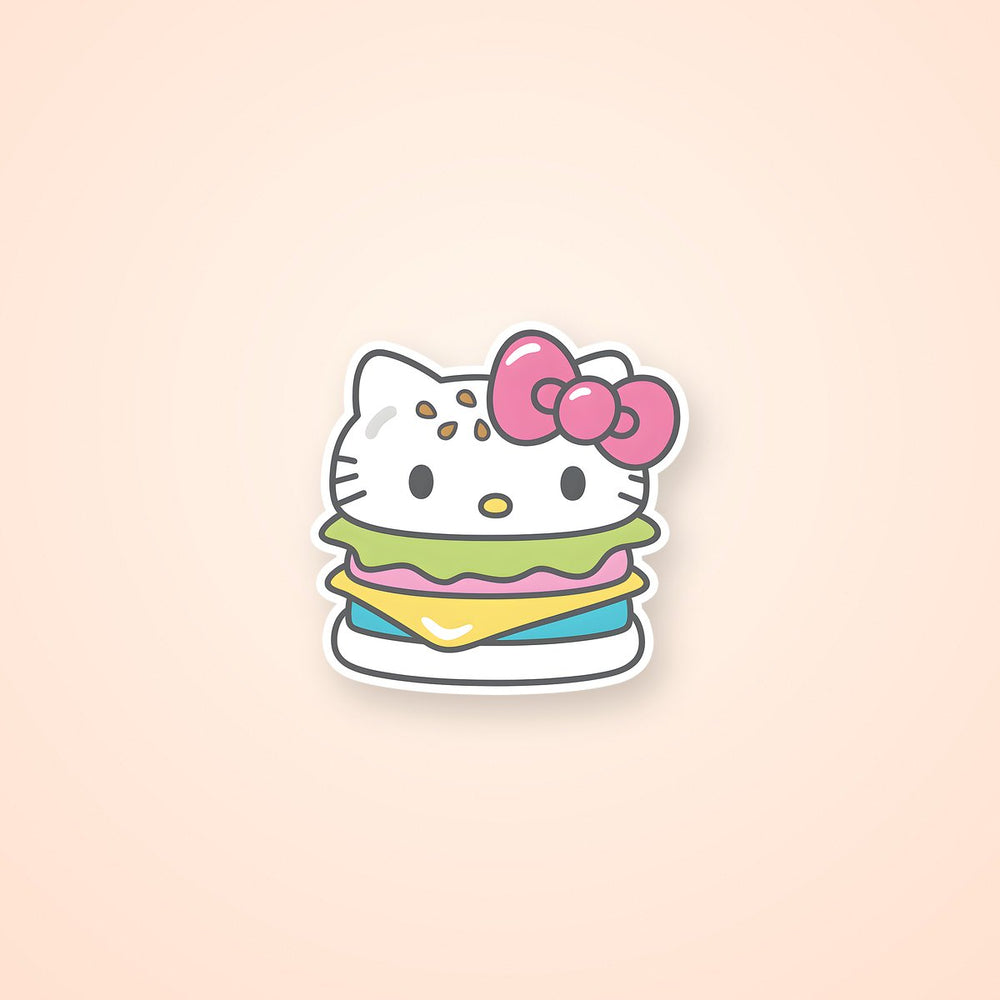 Hello Kitty Burger Kawaii Sticker