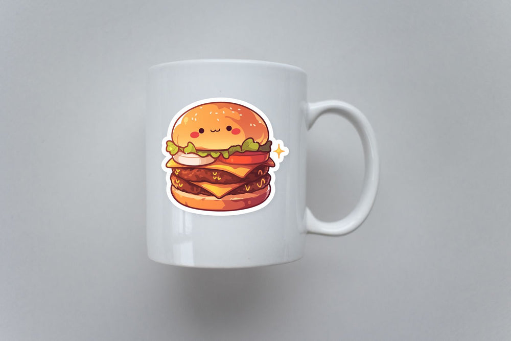 Kawaii Cheeseburger Sticker