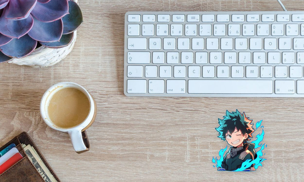 My Hero Academia Deku Blue Flame Sticker