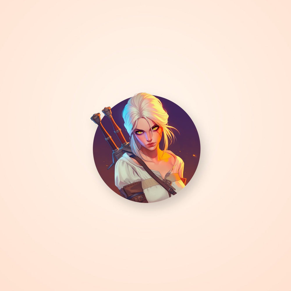 Ciri Glowing Eyes Witcher Sticker