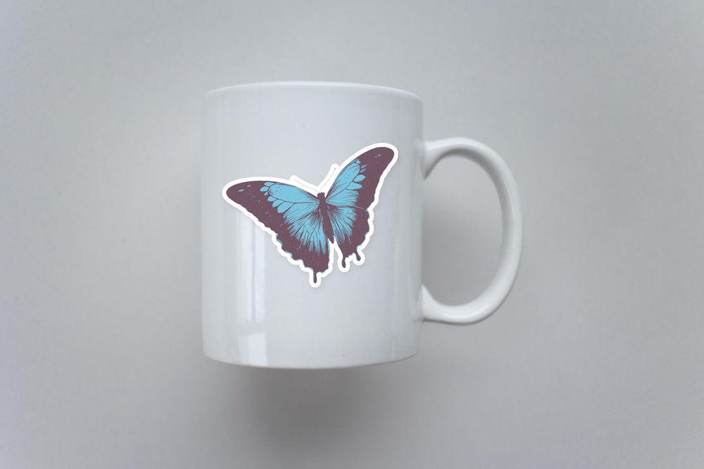 Blue Morpho Butterfly Vintage Aesthetic Sticker