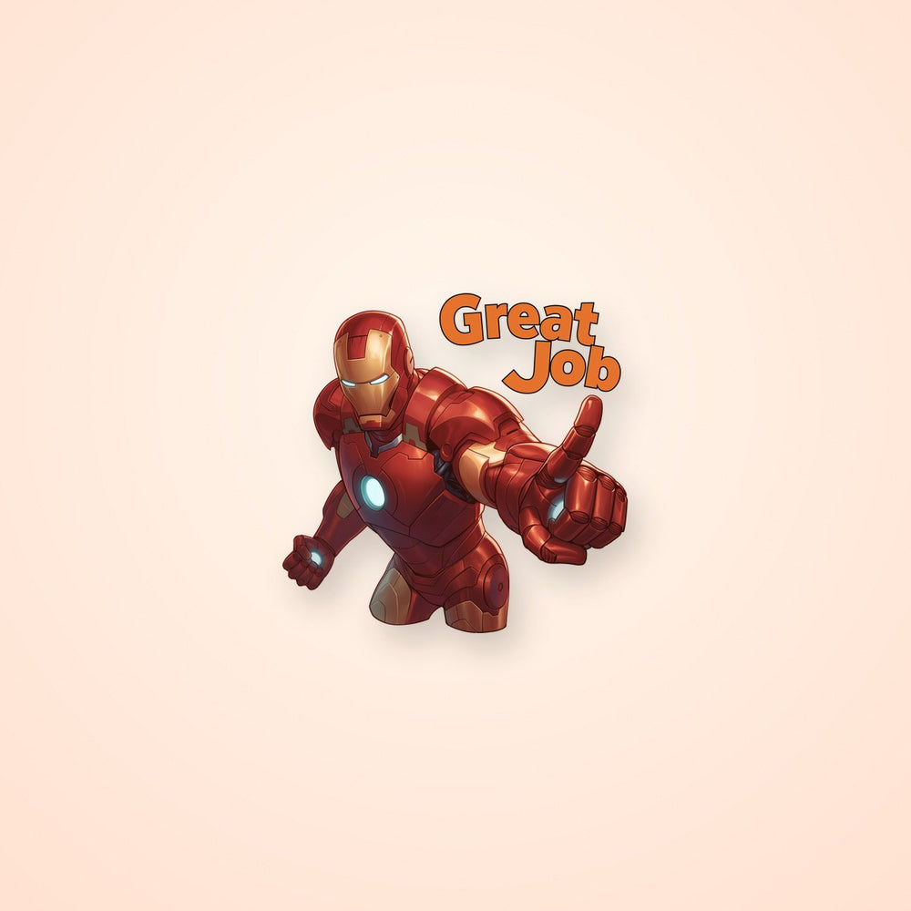 Iron Man Great Job Text Sticker