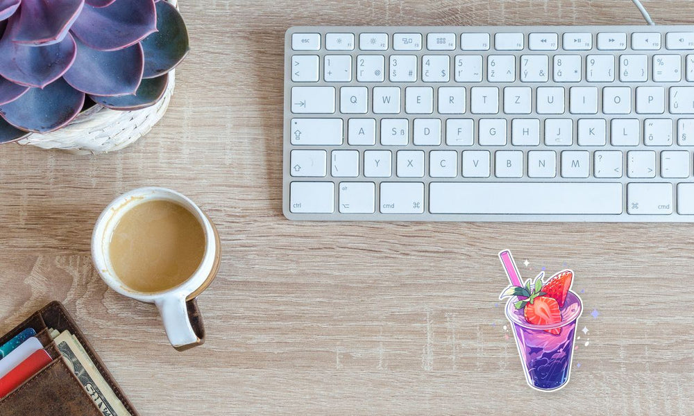 Purple Strawberry Lemonade Sticker
