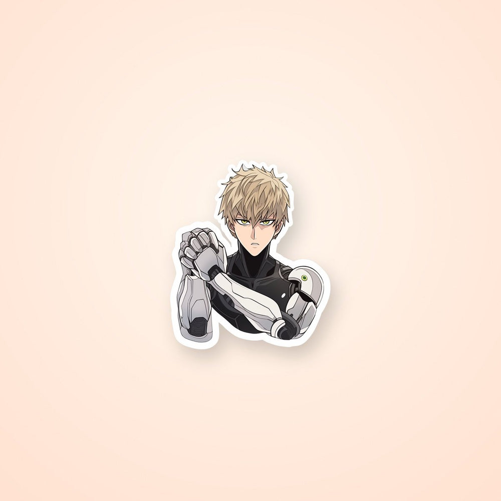 One-Punch Man Genos Warm Up Cyber Hands Sticker