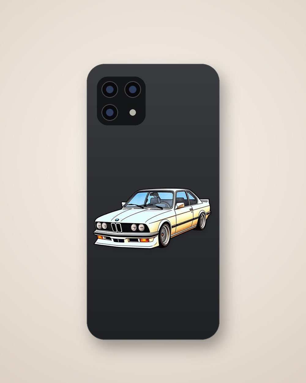 White BMW E28 5 Series Sticker