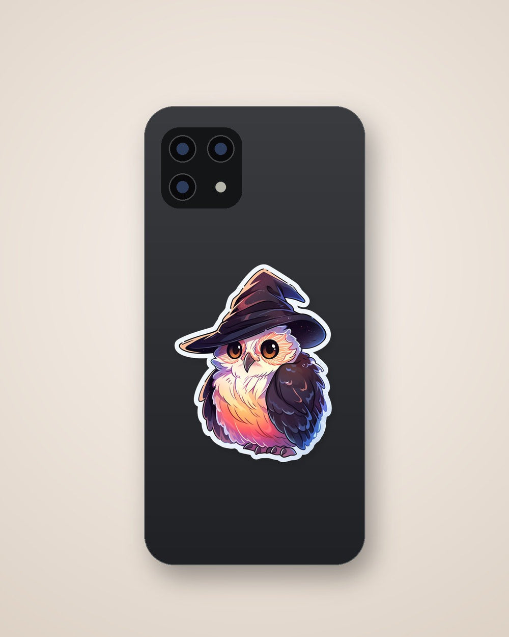 Owl in Witchy Hat Sticker