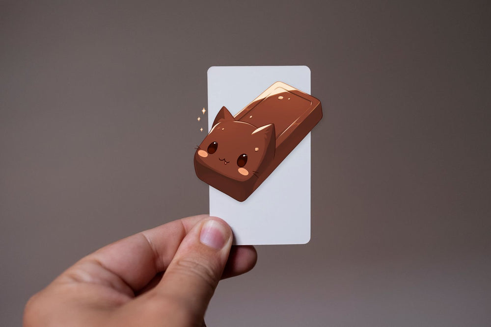 Kawaii Chocolate Bar Cat Sticker