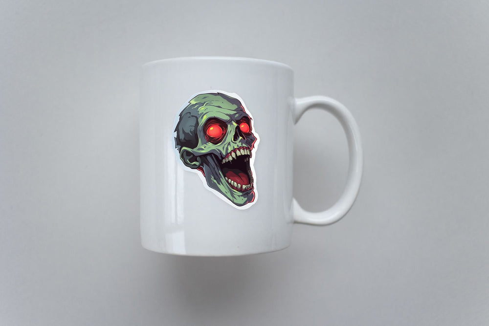 Halloween Spooky Zombie Head Sticker