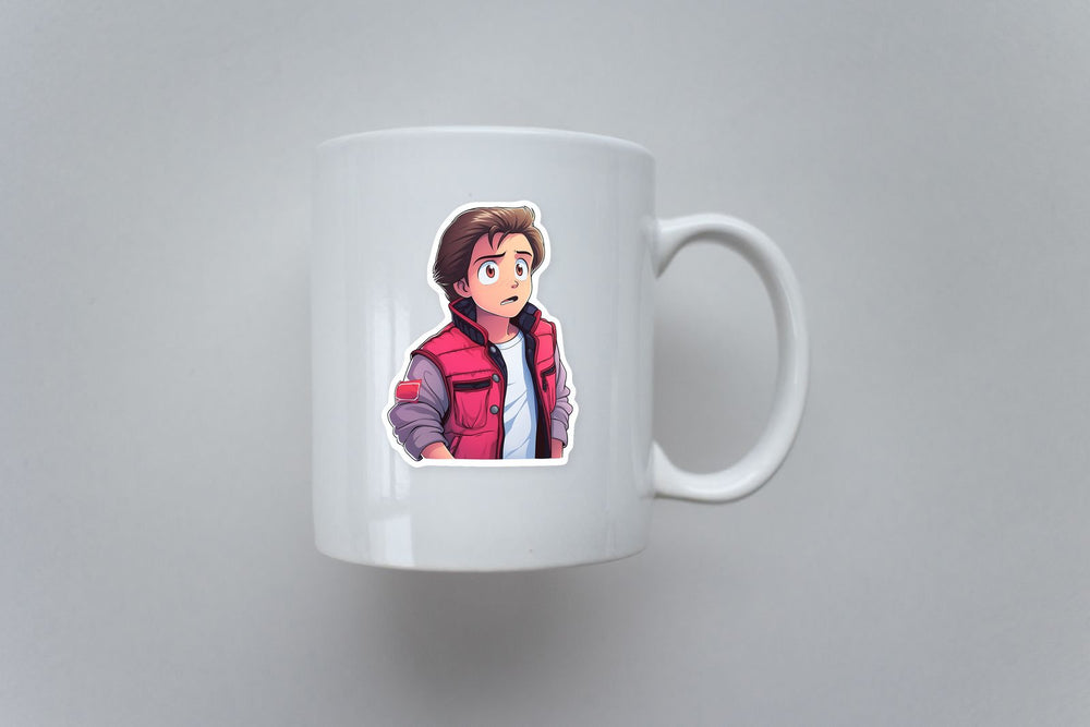Marty Mcfly Cartoon Sticker