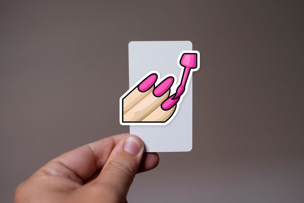Baddie Pink Nail Polish Sticker
